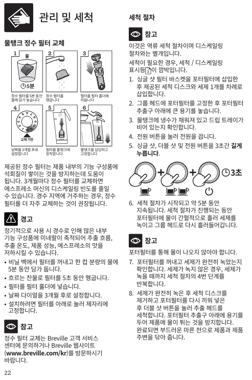 세척 절차에 대한 설명서