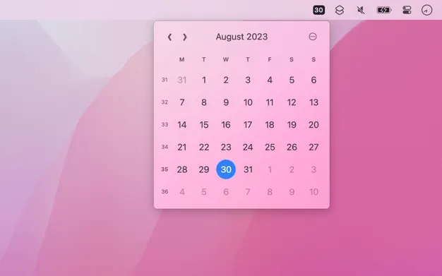 Menu Bar Calendar-1