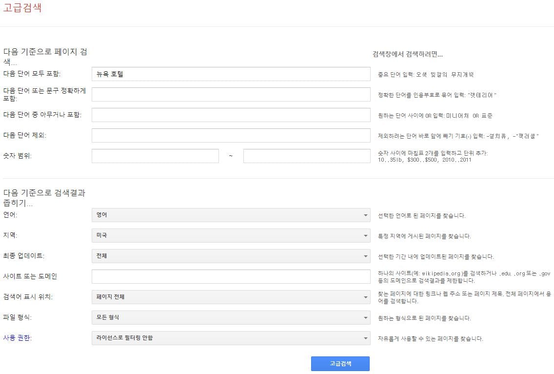 구글 고급 검색