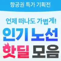 오늘의 핫딜.zip | 국내 인기 노선 항공권 핫딜